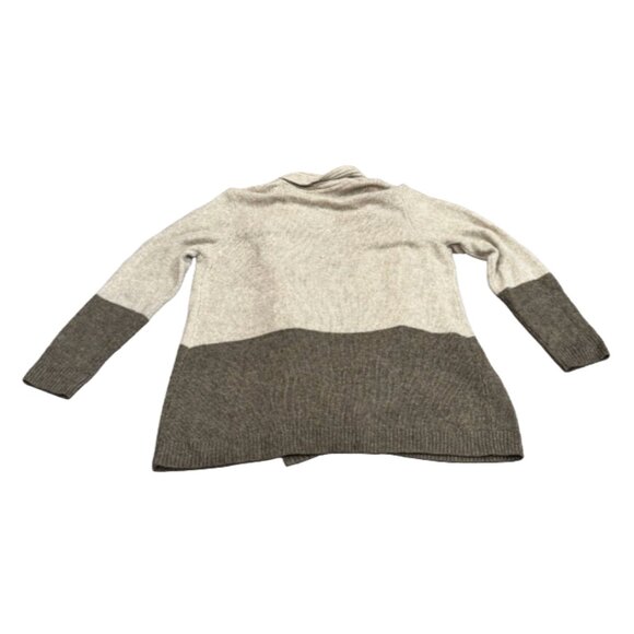 Sonoma Tan & Brown Color Block Pocketed Cardigan - Picture 2 of 4